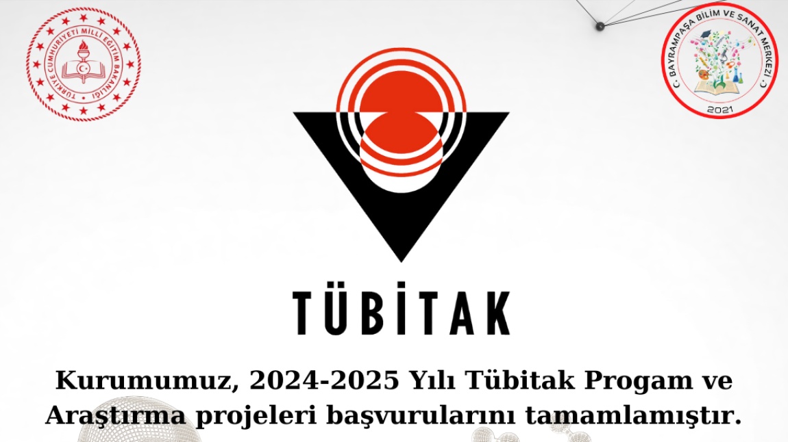 Kurumumuz, 2024-2025 Yılı Tübitak Progam ve Araştırma projeleri başvurularını tamamlamıştır.